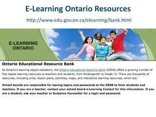 Resources for online programs?
Ministries of Education
 Rest of Canada
X AB
X BC
 