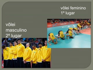 vôlei feminino
1º lugar
vôlei
masculino
2º lugar