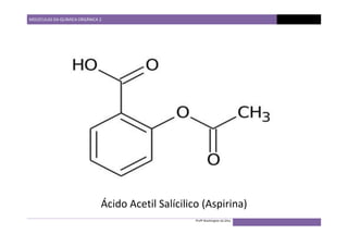 MOLÉCULAS DA QUÍMICA ORGÂNICA 2
Profº Washington da Silva
Ácido Acetil Salícilico (Aspirina)
 