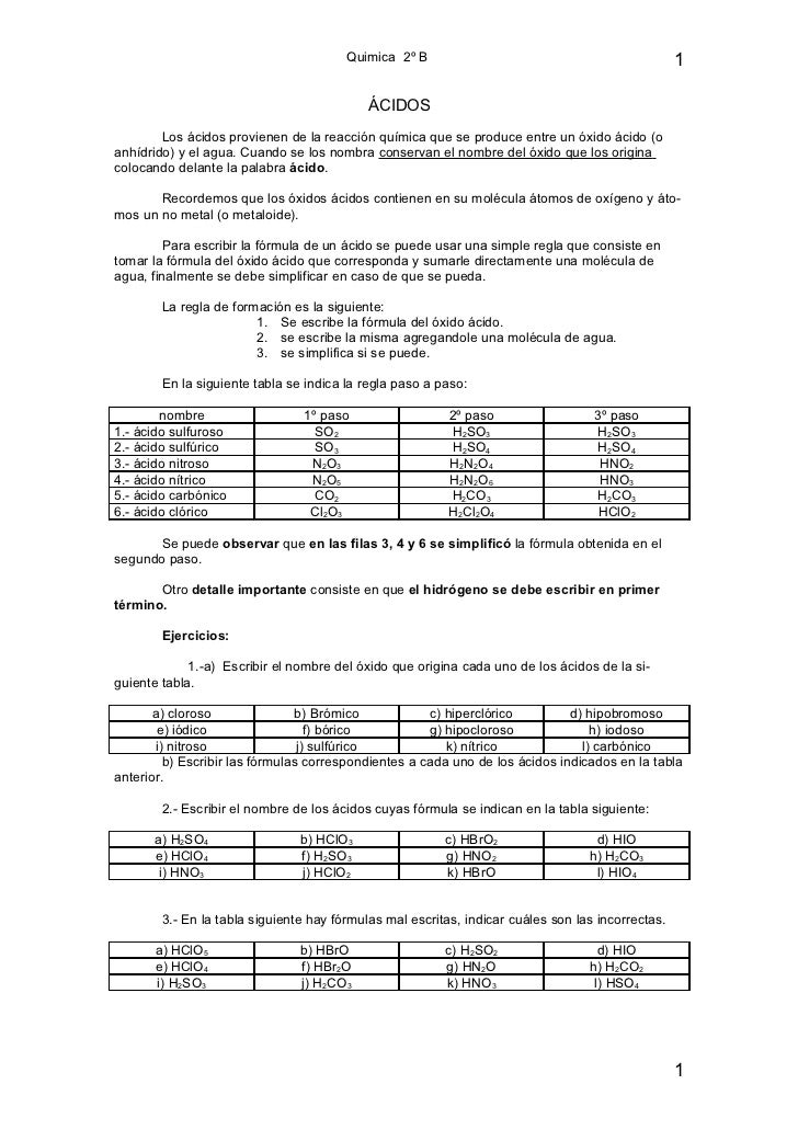 Acidos Acidos