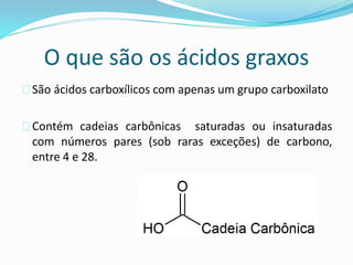 Tipos de ácidos graxos | PPTX