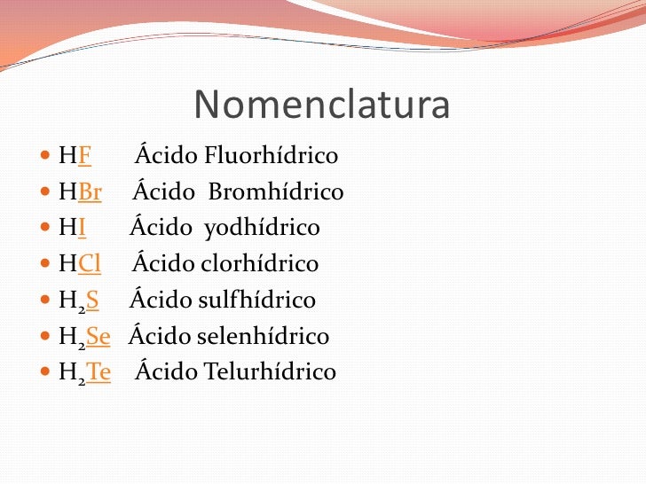 Acidos Hidracidos
