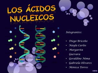 Integrantes:
• Diego Briceño
• Nayla Carlos
• Margarita
Guevara
• Geraldine Nima
• Gabriela Olivares
• Mónica Torres
 