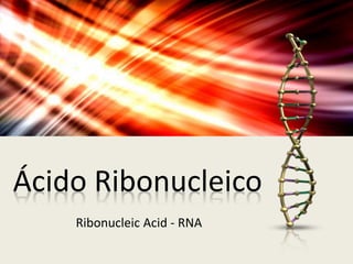 Ácido Ribonucleico
Ribonucleic Acid - RNA
 
