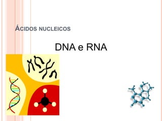 ÁCIDOS NUCLEICOS 
DNA e RNA 
 