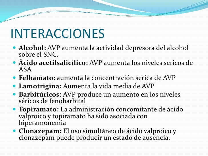 acido valproico e clonazepam