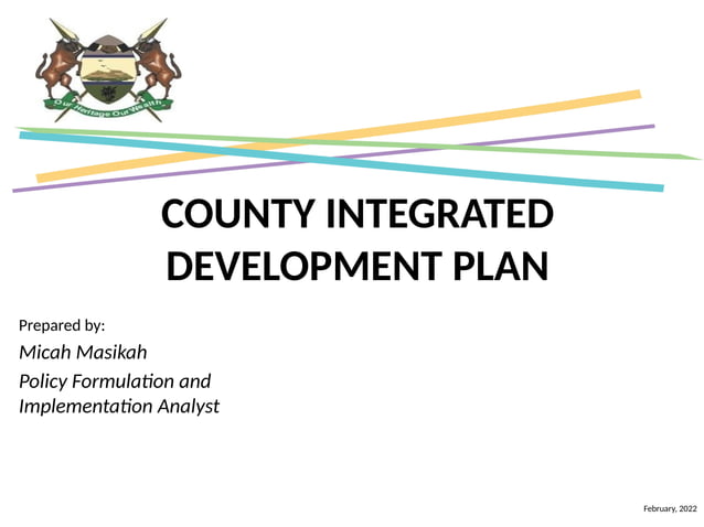 SENSITIZATION OF COUNTY INTEGRATED DEVELOPMENT PLAN | PPTX