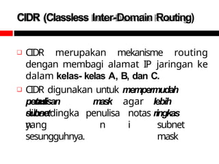 CIDR (Classless Interdomain Routing).pptx