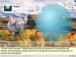 L’usuari rep un informe amb una anàlisi dels resultats obtinguts amb les tendències d'ús i la puntuació d'altres companys.