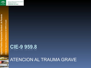 ATENCION AL TRAUMA GRAVE Agencia Publica Empresarial Sanitaria  de Poniente Unidad de Urgencias y Hospitalizacion de HARE de Guadix 