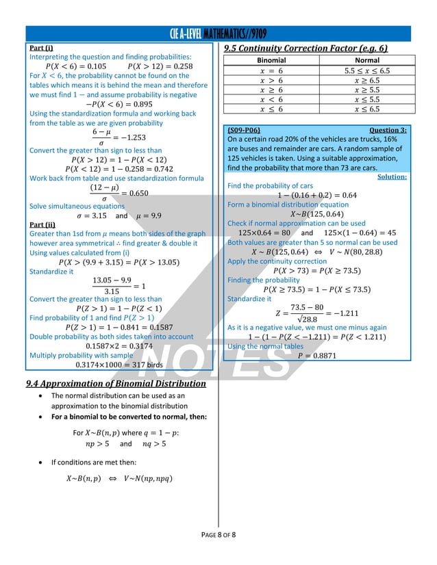 Cie As Maths 9709 Statistics1 V2 Znotes 2 Pdf Cie As Maths 9709 Statistics1 V2 Znotes 2 Pdf