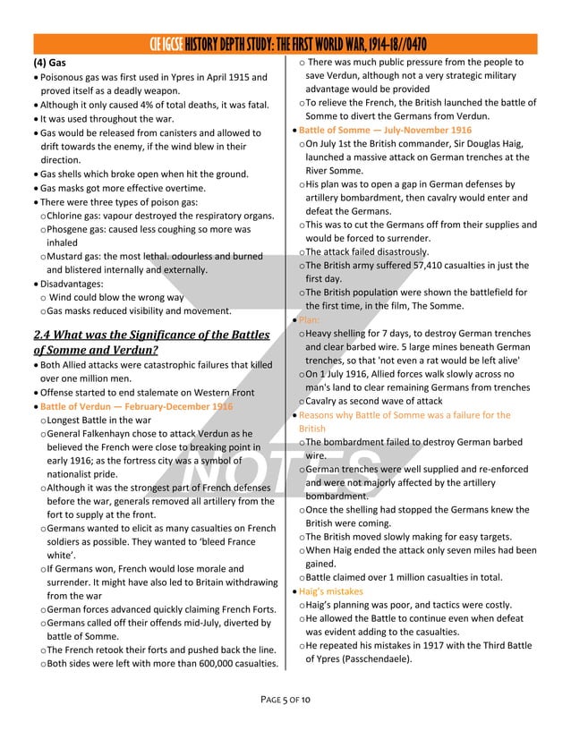 Cie igcse history 0470 ww1depthstudies v2 znotes pdf