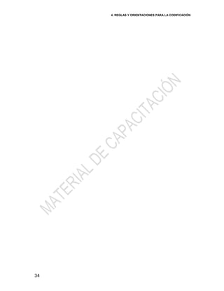 4. REGLAS Y ORIENTACIONES PARA LA CODIFICACIÓN
34
 