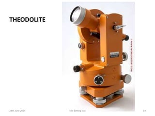 THEODOLITE
28th June 2024 Site Setting-out 14
 