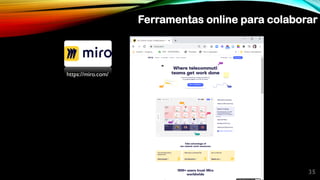 Ferramentas online para colaborar
35
https://miro.com/
 