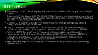 Abroad Programs: Utilizing Theory to Support and Affirm LGBTQ Student Narratives