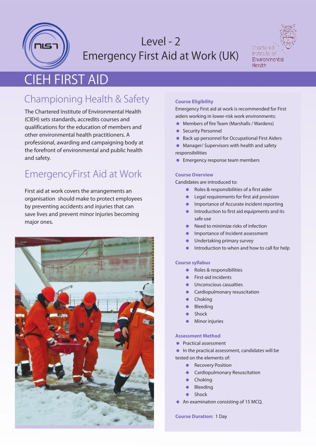 CIEH First aid course in chennai