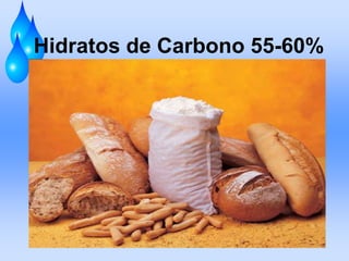 Hidratos de Carbono 55-60%

 