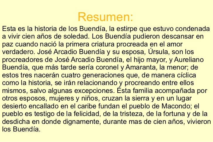 Cien Años De Soledad Historia Publicación Renunciar Pesimista Newtonmarket Org