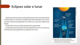 Eclipses solar e lunar
 