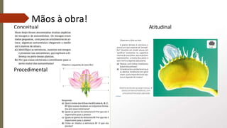 Mãos à obra!
Conceitual Atitudinal
Procedimental
 