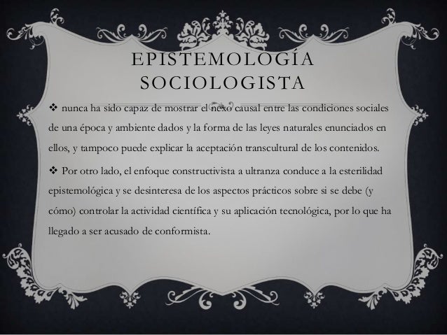 Resultado de imagen para Epistemología Sociologista
