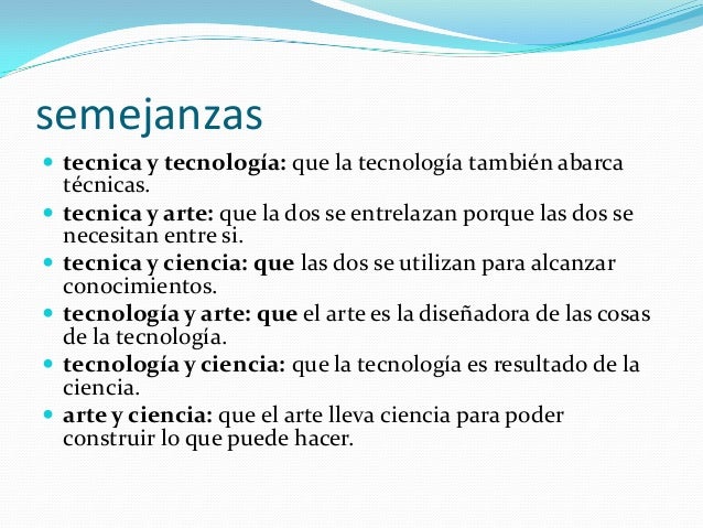 Ciencia, arte y tecnica