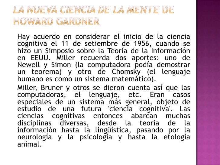 Ciencia Cognitiva Ciencia Cognitiva