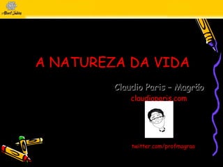 A NATUREZA DA VIDA
Claudio Paris – MagrãoClaudio Paris – Magrão
claudioparis.comclaudioparis.com
03/02/2016
twitter.com/profmagraotwitter.com/profmagrao
MÓDULO 1 – BIO II
APOST. 1 – pág. 15
 