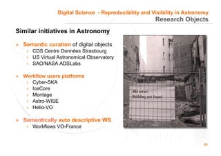 Digital Science - Reproducibility and Visibility in Astronomy
                                                        Rese...