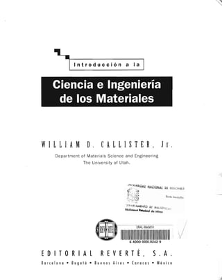Ciencia e ingenieria de los materiales  - Callister.