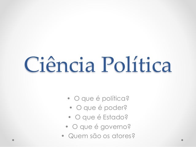 Ciencia Politica 1o Gq O Que E Poder