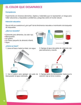 Ciencia preescolar manual experimentos 