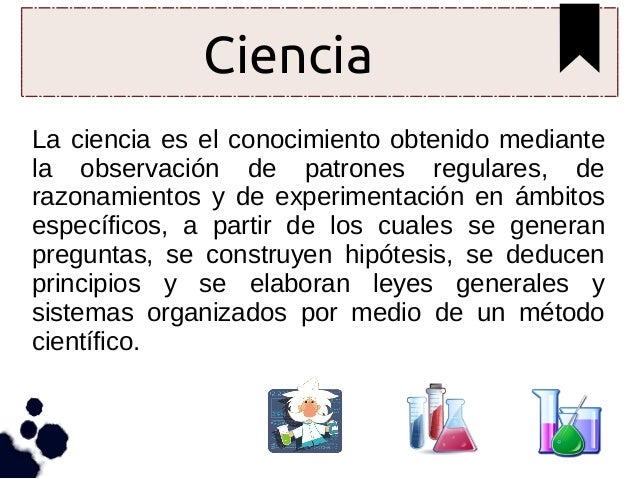 Las ciencias, su clasificación y objeto de estudio