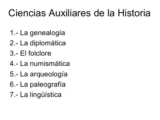 Ciencias auxiliares de la historia
