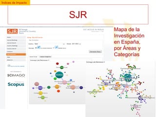 Índices de Impacto

SJR
Mapa de la
Investigación
en España,
por Áreas y
Categorías

 