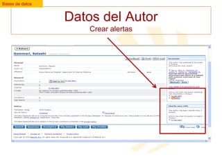 Bases de datos

Datos del Autor
Crear alertas

 