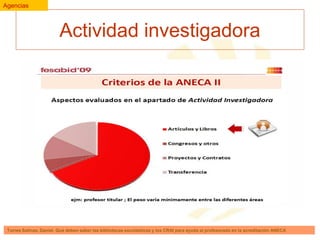 Agencias

Actividad investigadora

Torres Salinas, Daniel. Qué deben saber las bibliotecas escolásticas y los CRAI para ayuda al profesorado en la acreditación ANECA

 