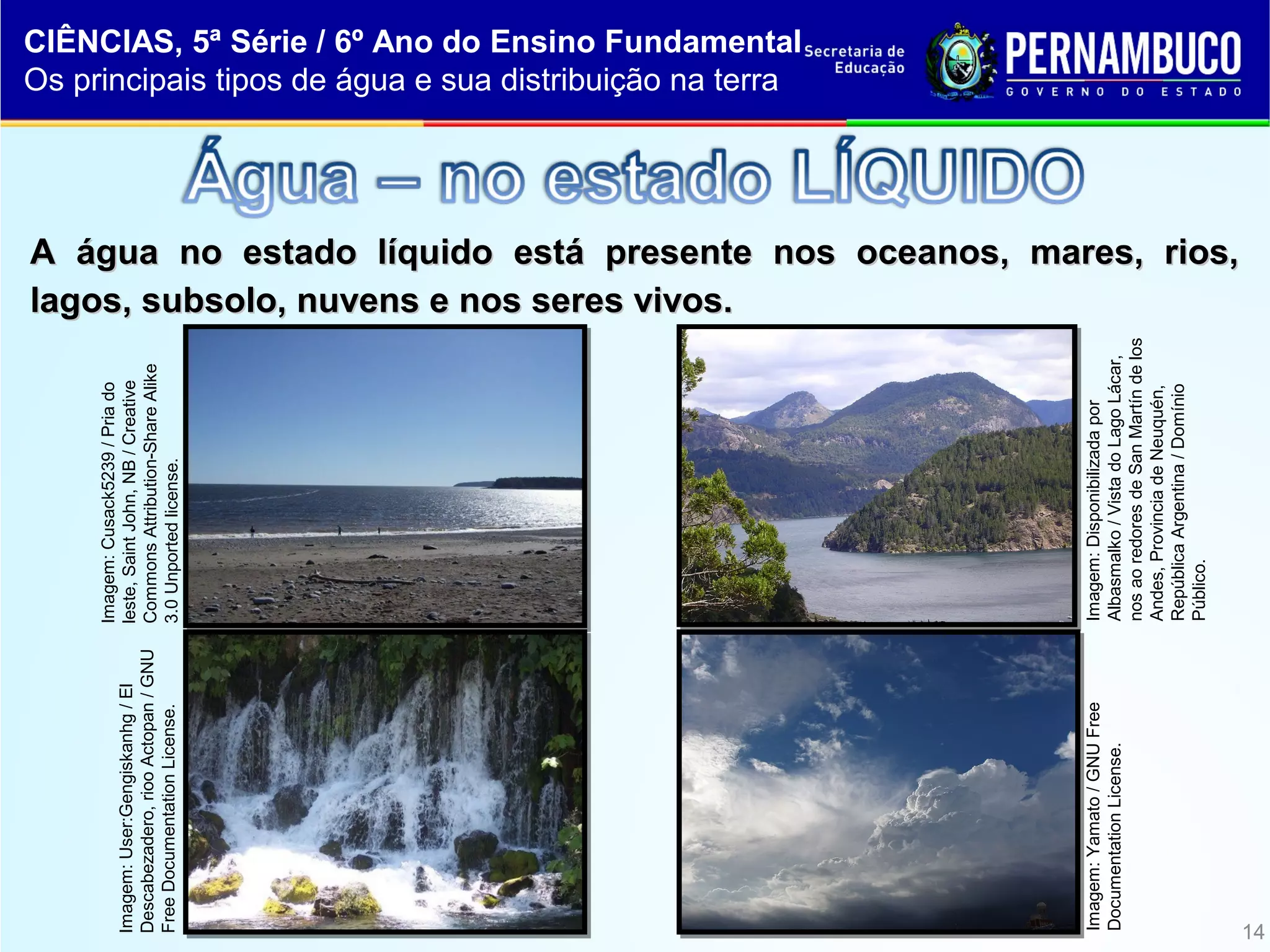 Ciencias os principais tipos de agua e sua distribuicao na terra | PPT ...