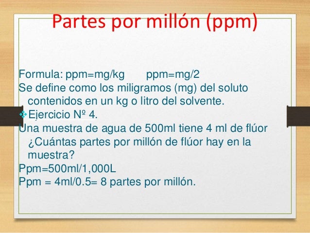 Concentraciones fisicas y quimicas de las soluciones