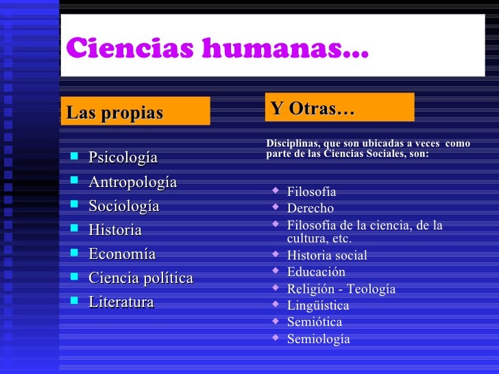 Ciencias (sociales, humanas y naturales) y ere