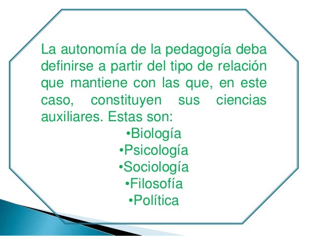 Ciencias auxiliares de la pedagogia
