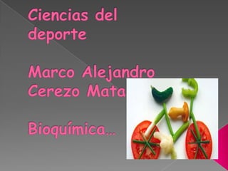  La Bioquímica es la Ciencia que se
ocupa del Estudio de la "Química de la
Vida“ en ella se realizan funciones de
gran im...