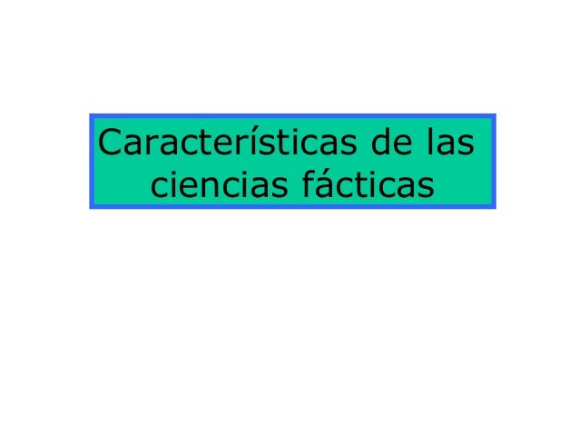 Ciencias fácticas