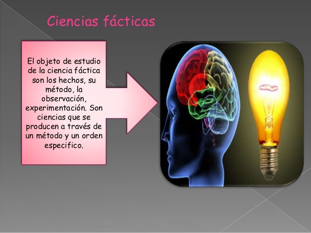 Ciencias fácticas y ciencias formales