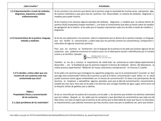 e 1.2.3  Representación a través de símbolos, diagramas, esquemas y modelos tridimensionales. 1.2.4  Características de la...