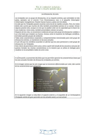 Plan de continuidad pedagógica
4C ESC 6 FELIPE BOERO DE20
2
 
