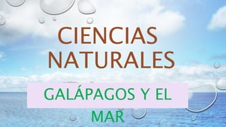 CIENCIAS
NATURALES
GALÁPAGOS Y EL
MAR
 