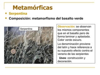 Serpentina Roca Ciencias Paseando Rocas Ciudad | PDF