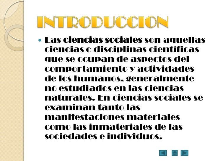 Ciencias sociales